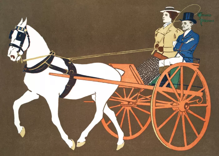 Penfield, Edward: Women In Carriage (ca. 1890–1907)