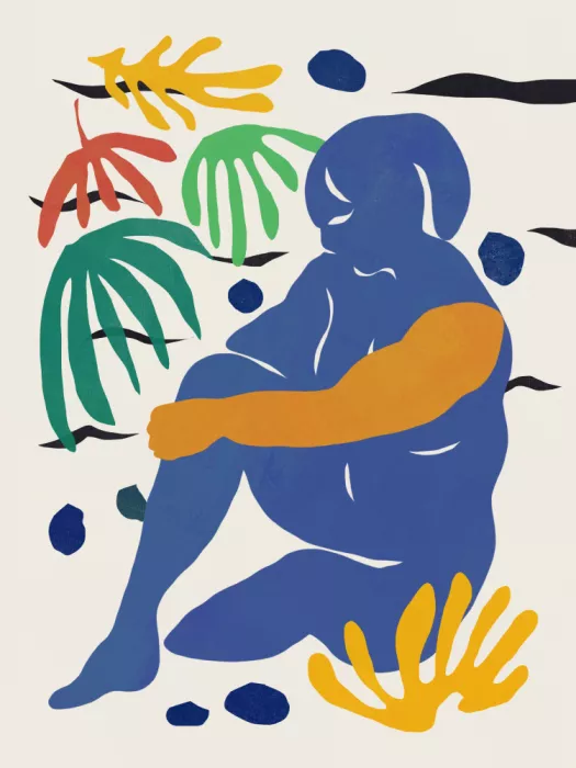 Dean, Little: Figure abstraite bleue