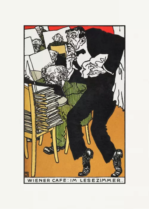 Jung, Moriz: Café viennois dans la salle de lecture