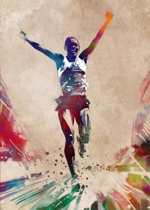 Jaszke, Justyna: Runner sport art