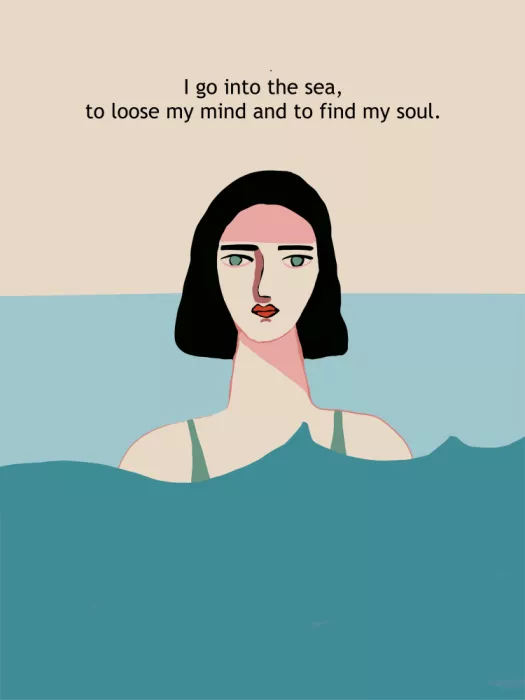 Bursic, Sharyn: Ocean SWIMMER WITH TEXT