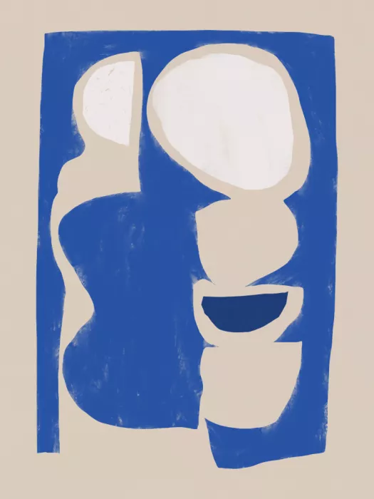 Dean, Little: Organic shape cut out in blue