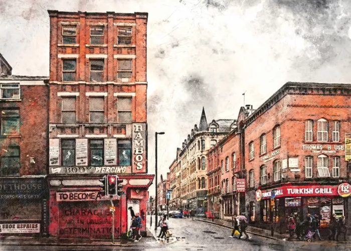 Jaszke, Justyna: Manchester City England  Watercolor Art  (8)