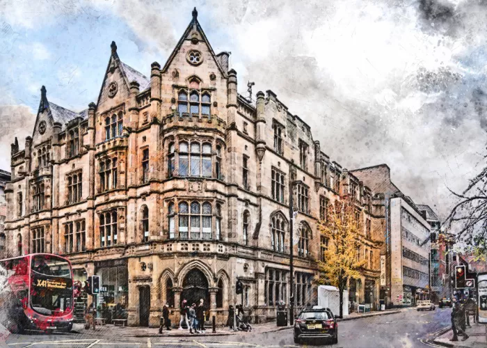 Jaszke, Justyna: Manchester City England  Watercolor Art  (20)