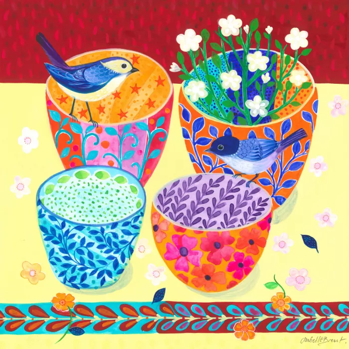 Brent, Isabelle: Macetas decorativas y pájaros pequeños