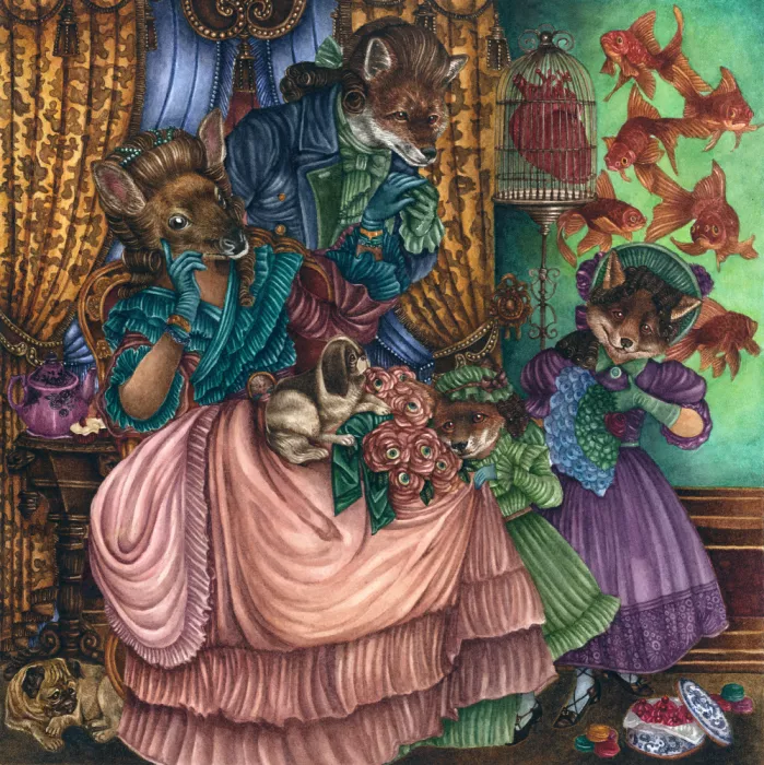 Bustamante, Nicole: Animal Family in Drawing room