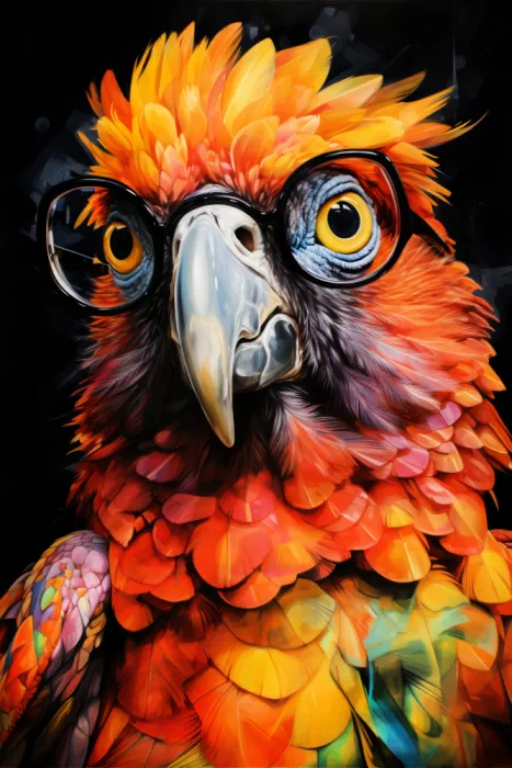 Jaszke, Justyna: Animal Watercolor Art Bird Parrot