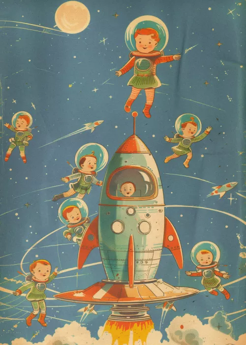 IV, Studio Pictufy: Vintage Newspaper Space 001