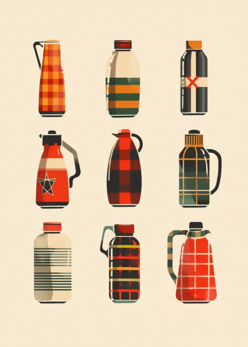IV, Studio Pictufy: Retro Thermos Print