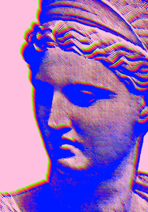 Fritsch, Athene: Busto Glitch Vibrante