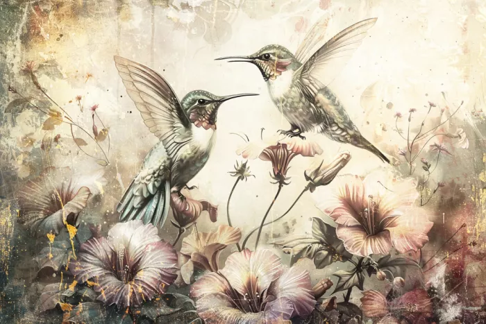 Kulik, Rafal: Vogel, Vögel, Tier - Vintage Art Illustration Wallart 09