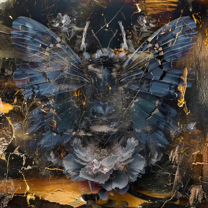 Kulik, Rafal: Schmetterling Tier Vintage Art Illustration Wandkunst 01