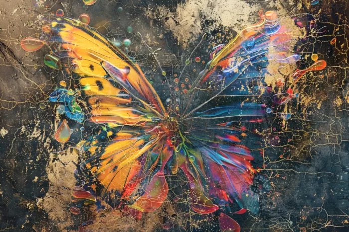 Kulik, Rafal: Schmetterling Tier Vintage Art Illustration Wandkunst 03