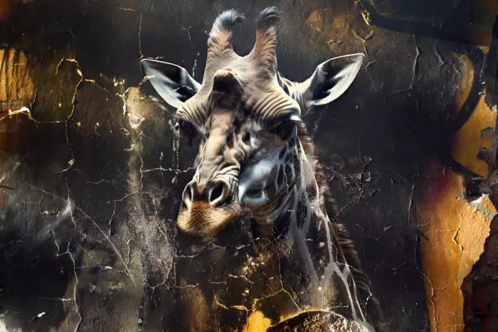 Kulik, Rafal: Giraffa Animale Illustrazione Vintage Art Wallart 08