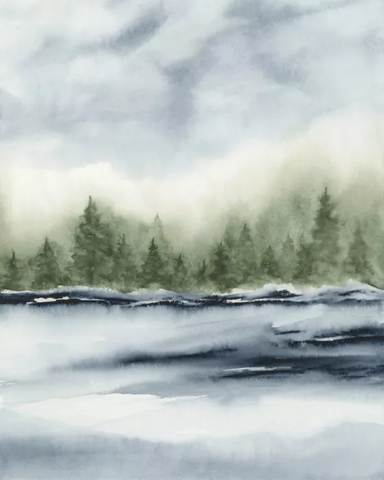 Elise, Rachel: Rêverie fluviale 32x40