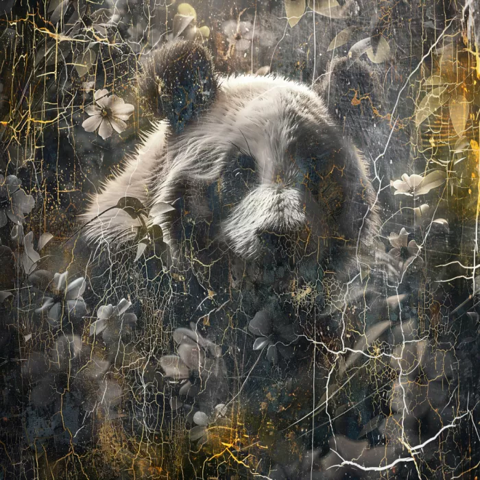 Kulik, Rafal: Panda Animale Illustrazione Arte Vintage Decorazione Murale 1