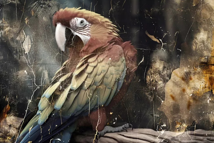 Kulik, Rafal: Pappagallo Animale Illustrazione Art Vintage Opere da Parete 07