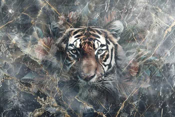 Kulik, Rafal: Tigre Illustrazione Arte Vintage Wallart 01