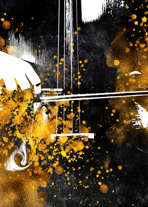 Jaszke, Justyna: Arte musical negro y oro Contrabajista 6