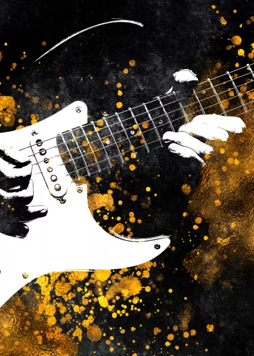 Jaszke, Justyna: Arte Musical Negro y Oro Guitarrista