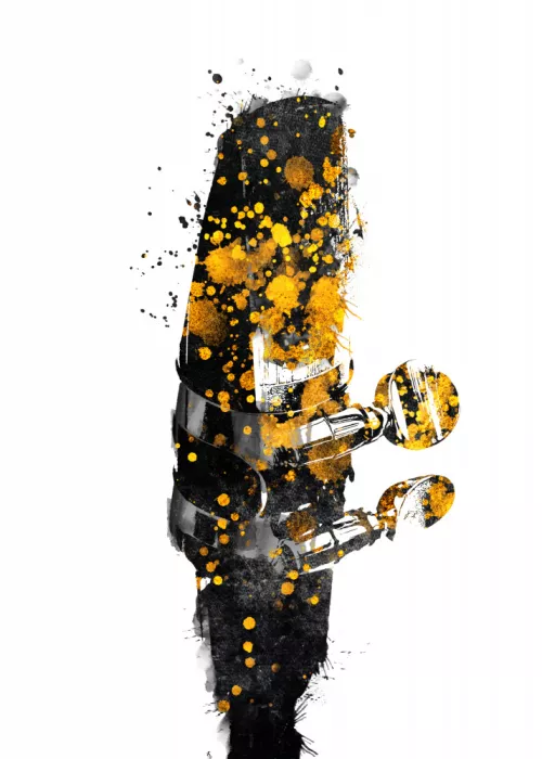 Jaszke, Justyna: Black and Gold Music Art Saxophone1