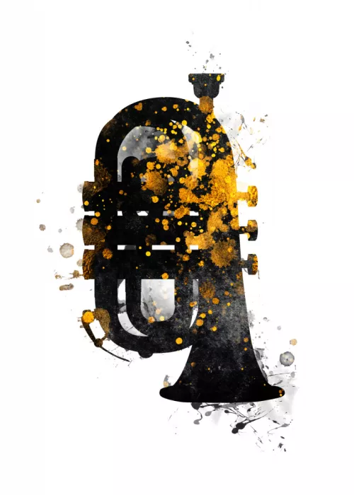 Jaszke, Justyna: Black and Gold Music Art Tuba