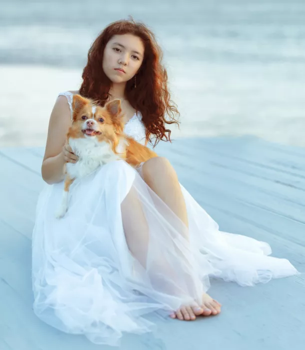 Wang, Catherine: Mädchen und Hund