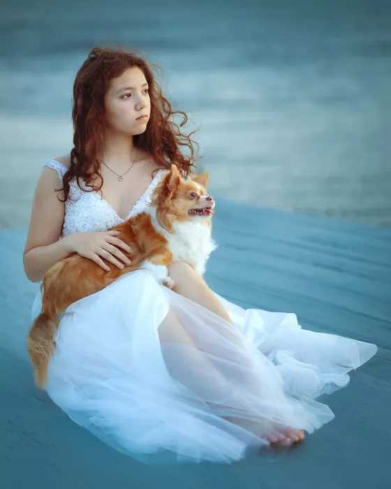Wang, Catherine: Mädchen und Hund