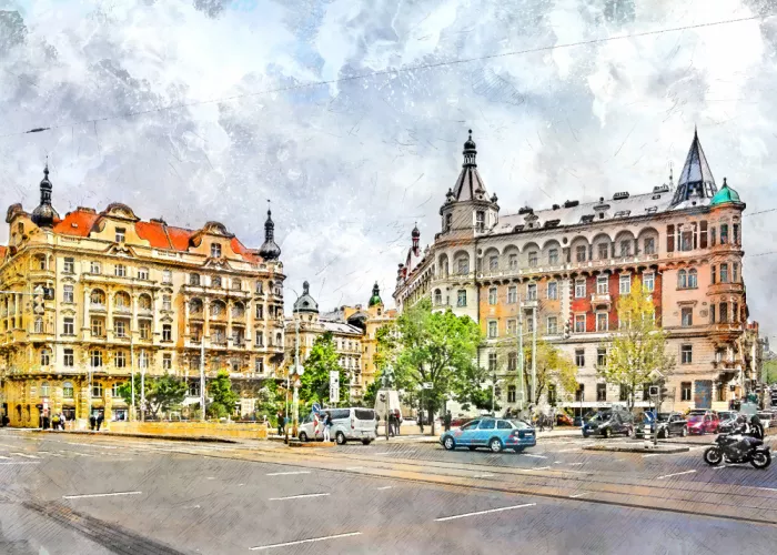 Jaszke, Justyna: Praga República Checa Pintura a Acuarela Arte Urbano (12)
