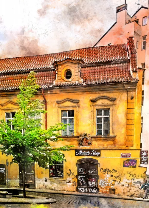 Jaszke, Justyna: Prague Czechia Watercolor Painting City Art (21)
