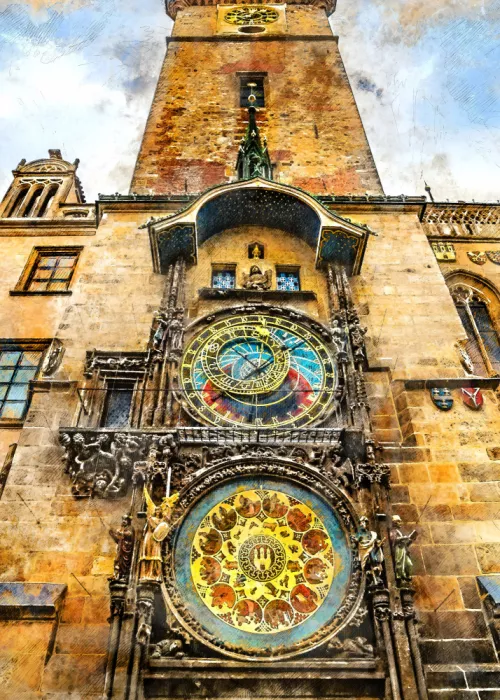 Jaszke, Justyna: Prague Czechia Watercolor Painting City Art (25)