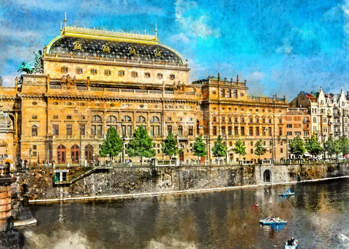 Jaszke, Justyna: Prague Czechia Watercolor Painting City Art (35)