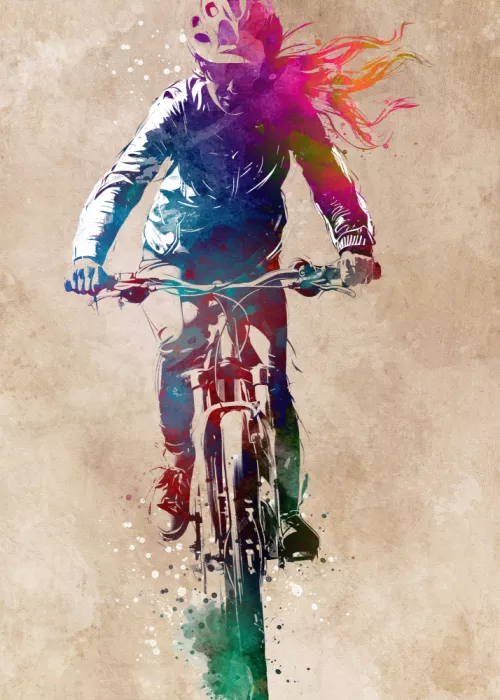 Jaszke, Justyna: Arte gráfico ciclista deportivo (3)