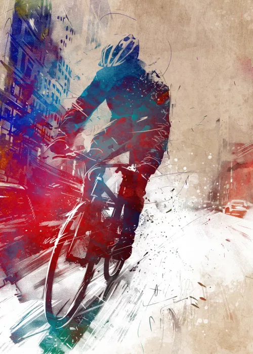 Jaszke, Justyna: Arte gráfico del ciclista deportivo (5)