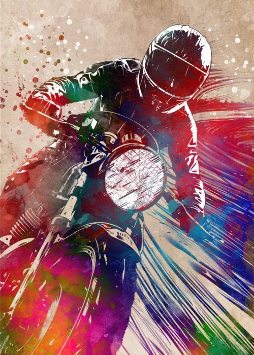 Jaszke, Justyna: Motociclista de deporte - arte gráfico