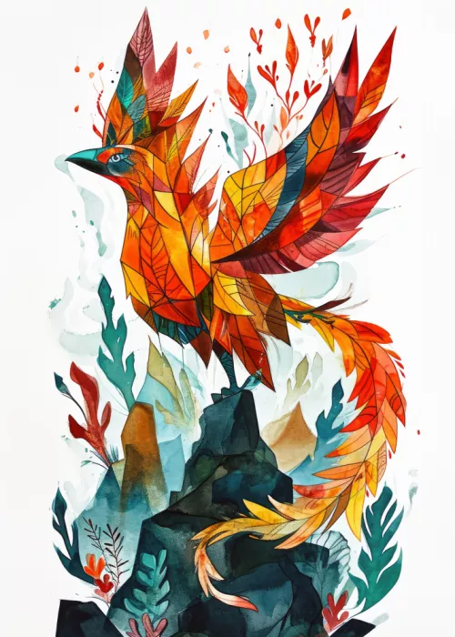 Jaszke, Justyna: Fenix Watercolor Digital Painting (2)