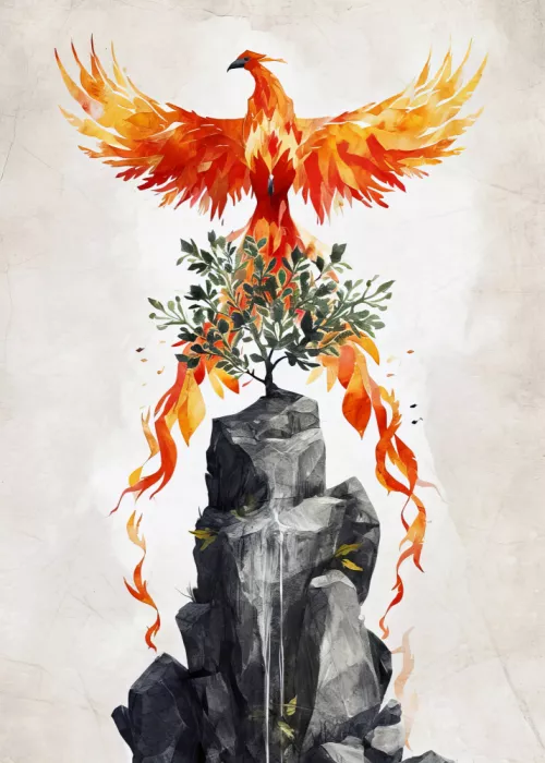 Jaszke, Justyna: Fenix – Pintura digital en acuarela (1)