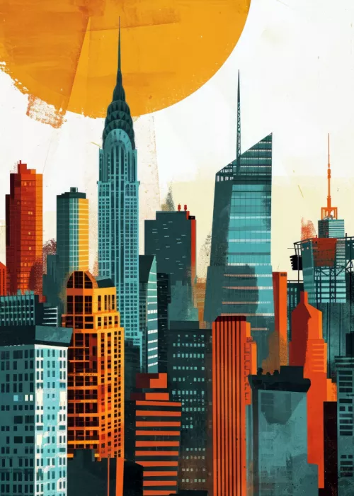 Jaszke, Justyna: New York City  Watercolor Digital Painting (3)
