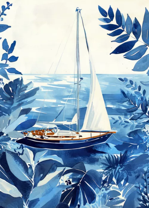 Jaszke, Justyna: Navegación en Vacaciones Acuarela Pintura Digital (1)