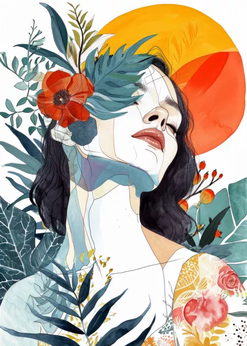 Jaszke, Justyna: Woman  Watercolor Digital Painting (4)