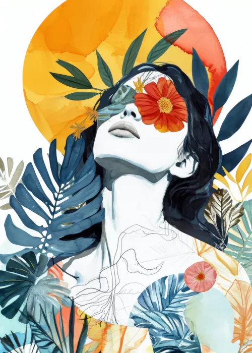 Jaszke, Justyna: Mujer - Acuarela Pintura Digital (5)