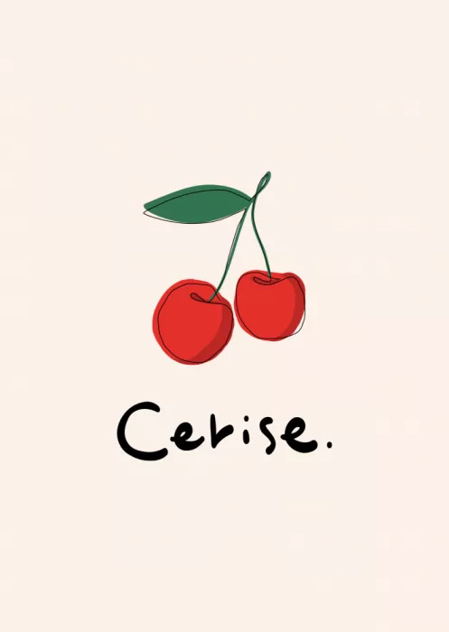 Soléy, Rio: Modern French Fruits Collection "Cherry / Cerise"