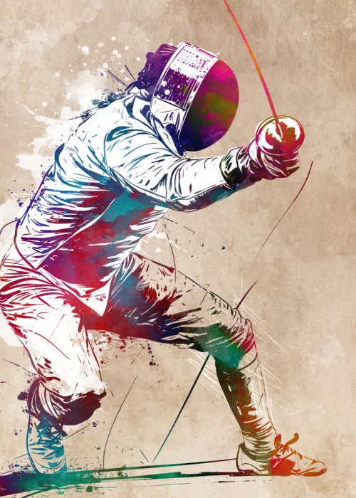 Jaszke, Justyna: Fencer sport art