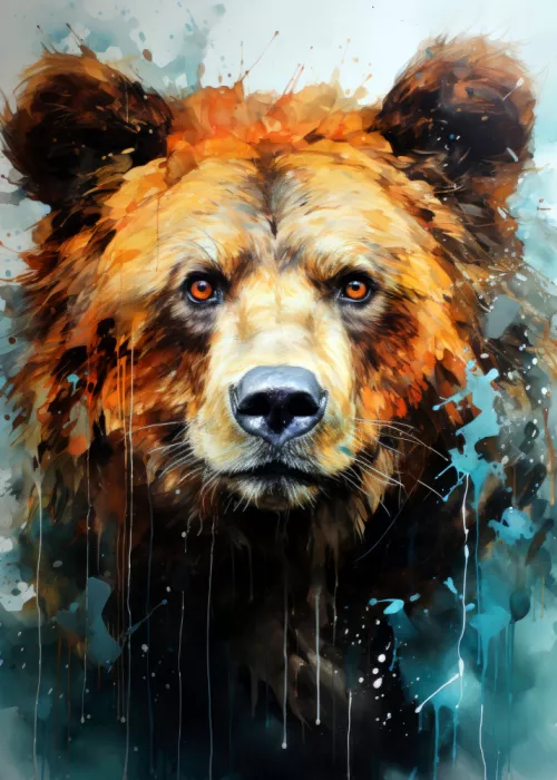 Jaszke, Justyna: Bear Watercolor Animal Art (1)