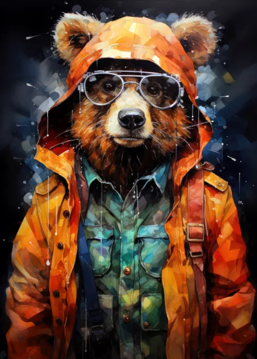 Jaszke, Justyna: Oso Acuarela Arte Animal (3)