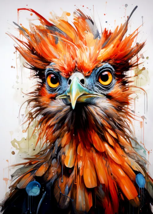 Jaszke, Justyna: Vogel Aquarell Tierkunst (3)