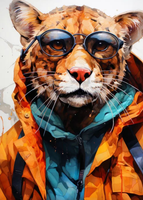 Jaszke, Justyna: Gepard Aquarell Tierkunst