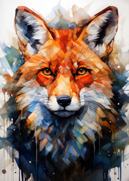 Jaszke, Justyna: Fox Watercolor Animal Art (1)
