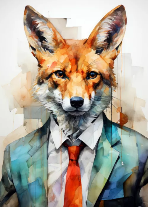 Jaszke, Justyna: Fox Watercolor Animal Art (2)
