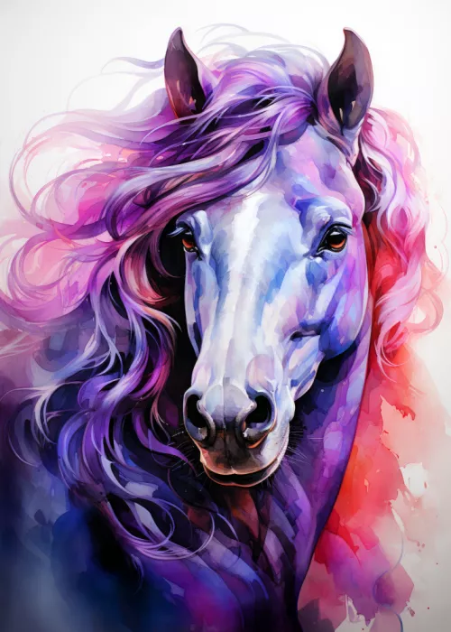 Jaszke, Justyna: Horse Watercolor Animal Art (1)